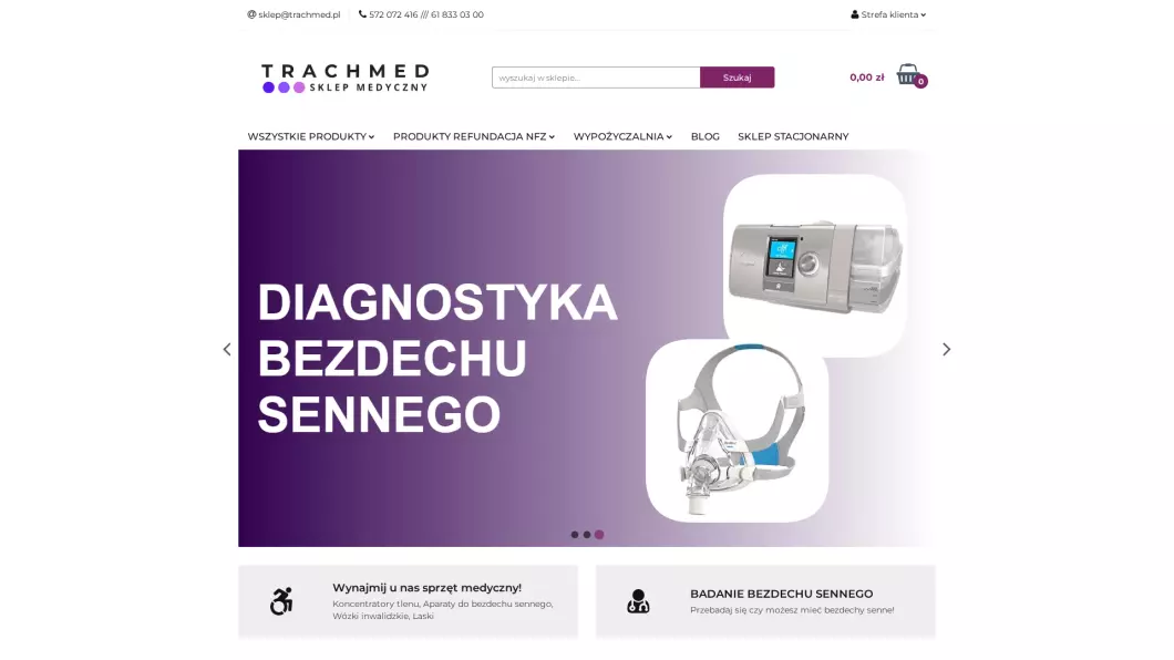Sklep medyczny Trachmed - podgląd