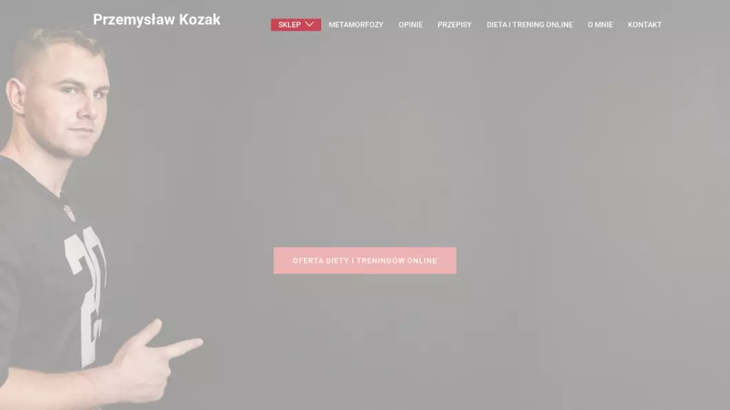 Przemysław Kozak - Trener i dietetyk online - podgląd