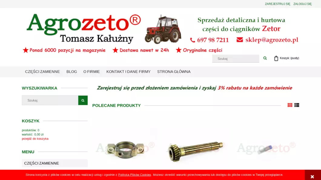 Części do ciągników Zetor Agrozeto - podgląd